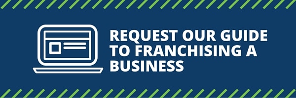 Button to a form for individuals who would like to request the How to Franchise Your Business PDF